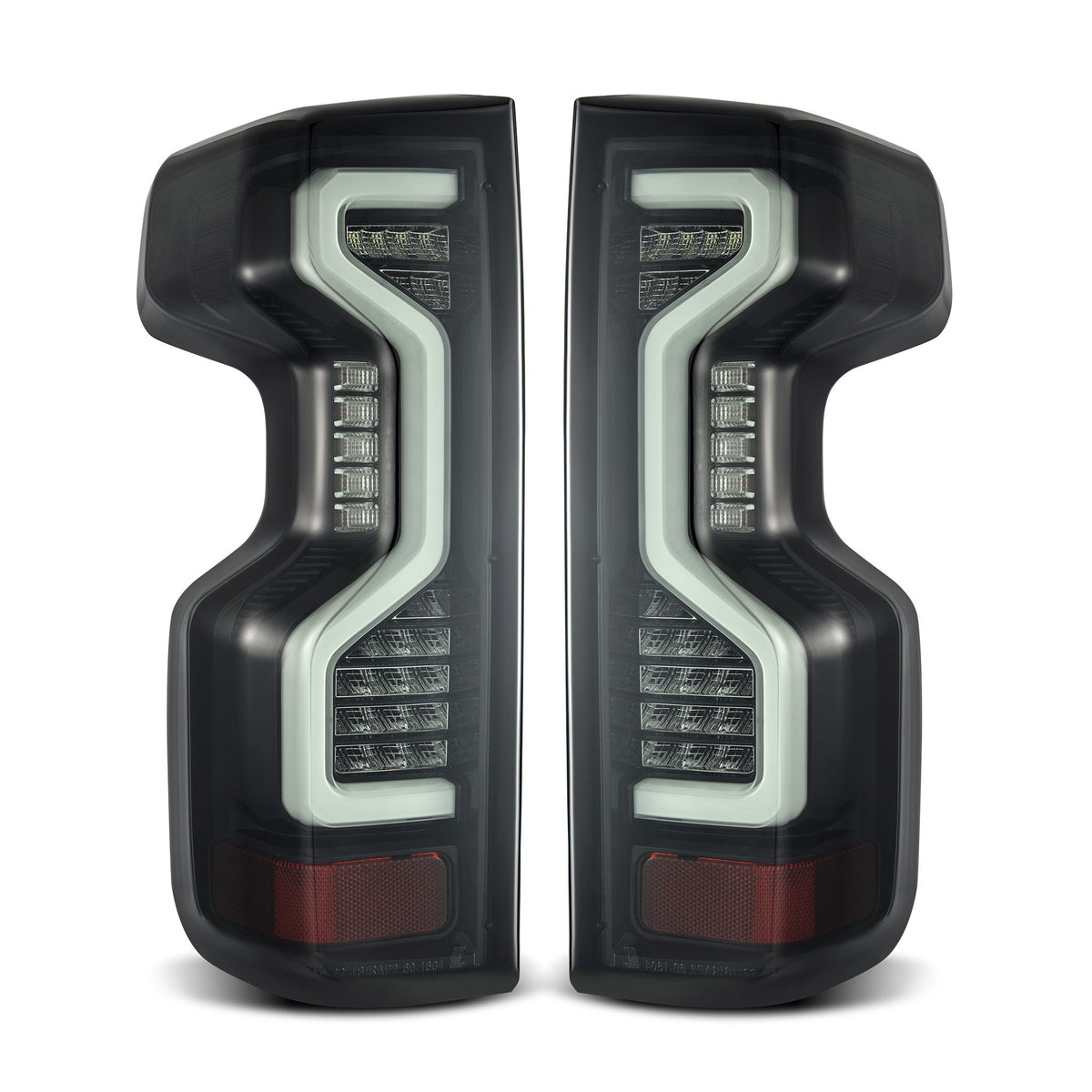 AlphaRex 19-23 Chevrolet Silverado 1500/2500HD/3500HD PRO-Series LED Tail Lights Jet Black - 620070