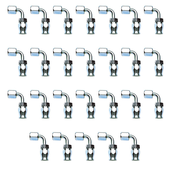 Russell Performance -6 AN Endura Pwerflex Power Steering 90 Degree Hose Ends(25 pcs.) - 620429 - front view