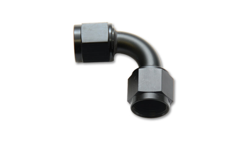 Vibrant -20AN Female 90 Degree Union Adapter (AN to AN) - Anodized Black - 10737
