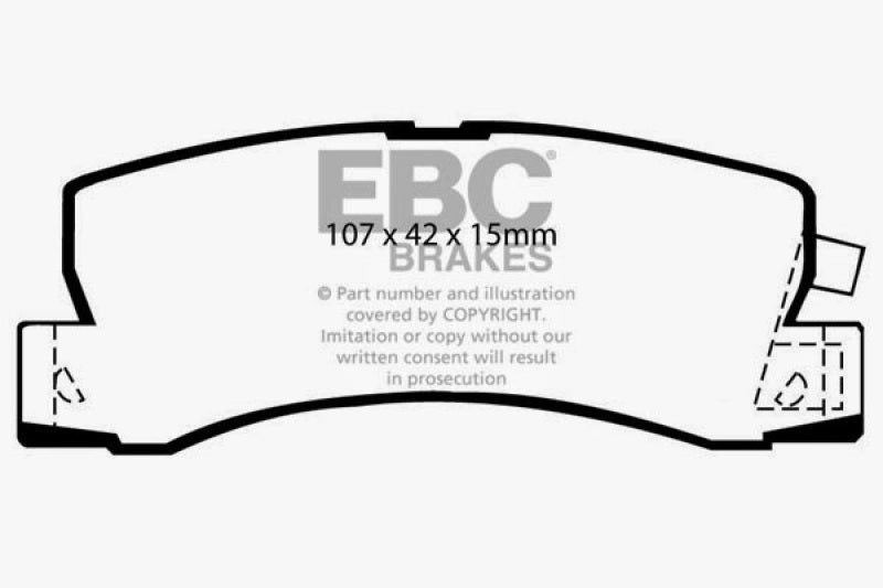 EBC 90-91 Lexus ES250 2.5 Ultimax2 Rear Brake Pads - UD325