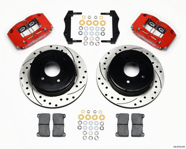 Wilwood Dynapro Radial Rear Kit 12.19in Drilled Red 2004-2006 Pontiac GTO - 140-8754-DR for 2004-2006 Pontiac GTO