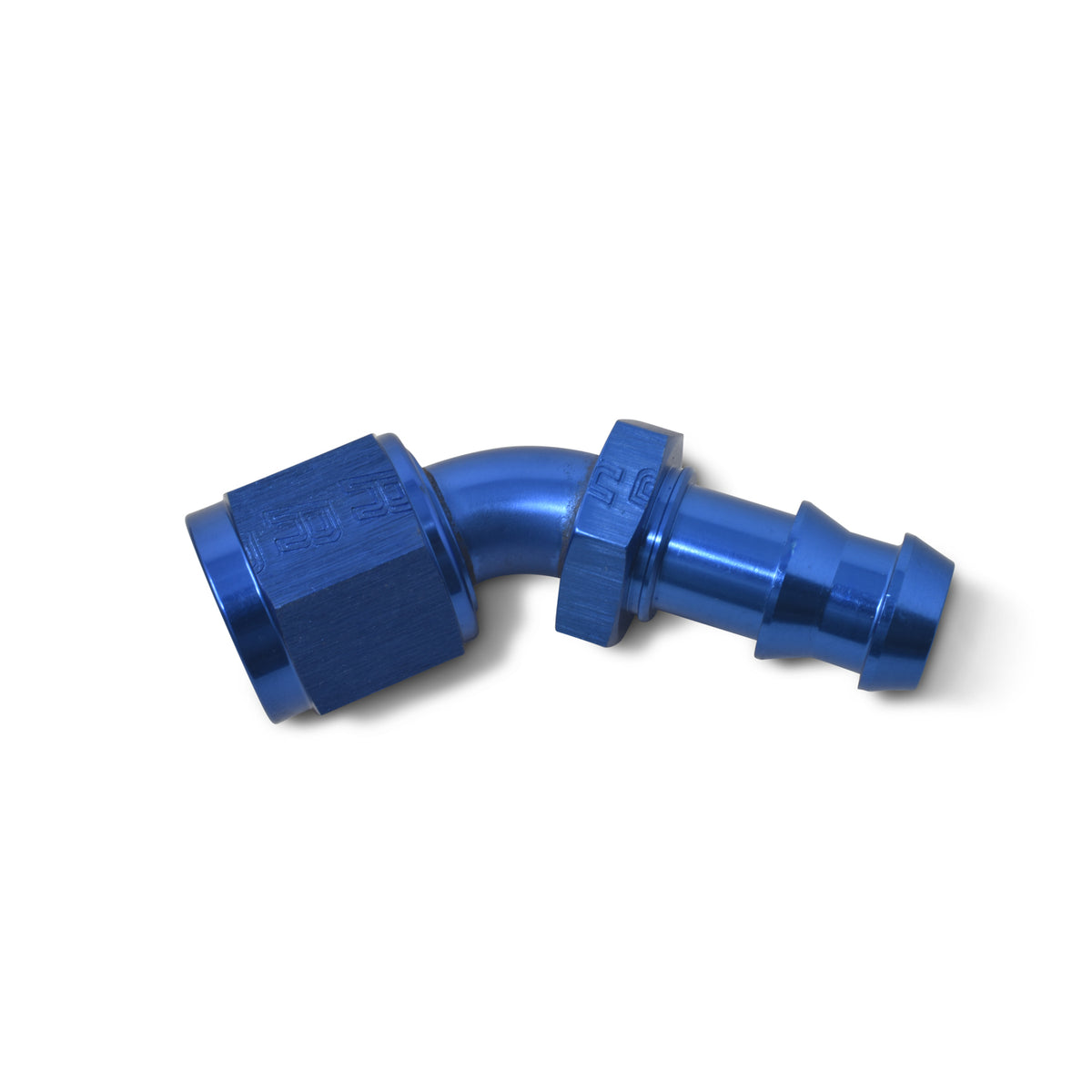 Russell Performance -8 AN Twist-Lok 45 Degree Hose End (Blue) - 624090
