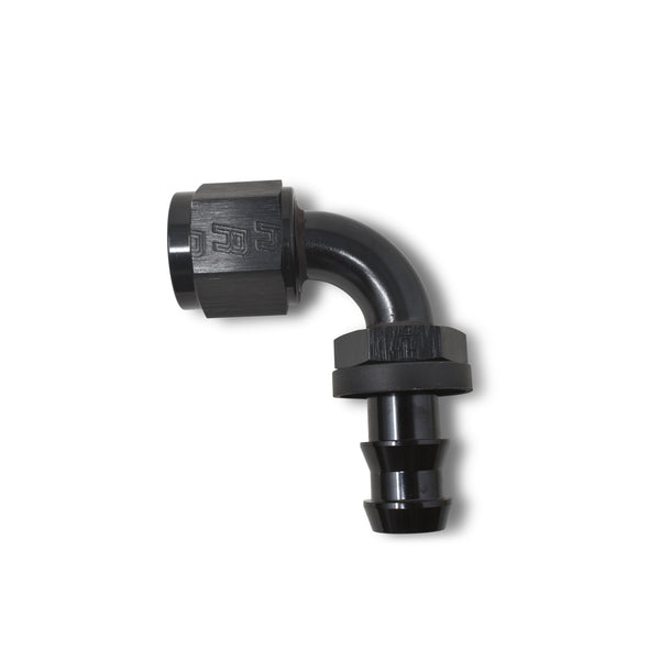 Russell Performance -8 AN Twist-Lok 90 Degree Hose End (Black) - 624173 - front view