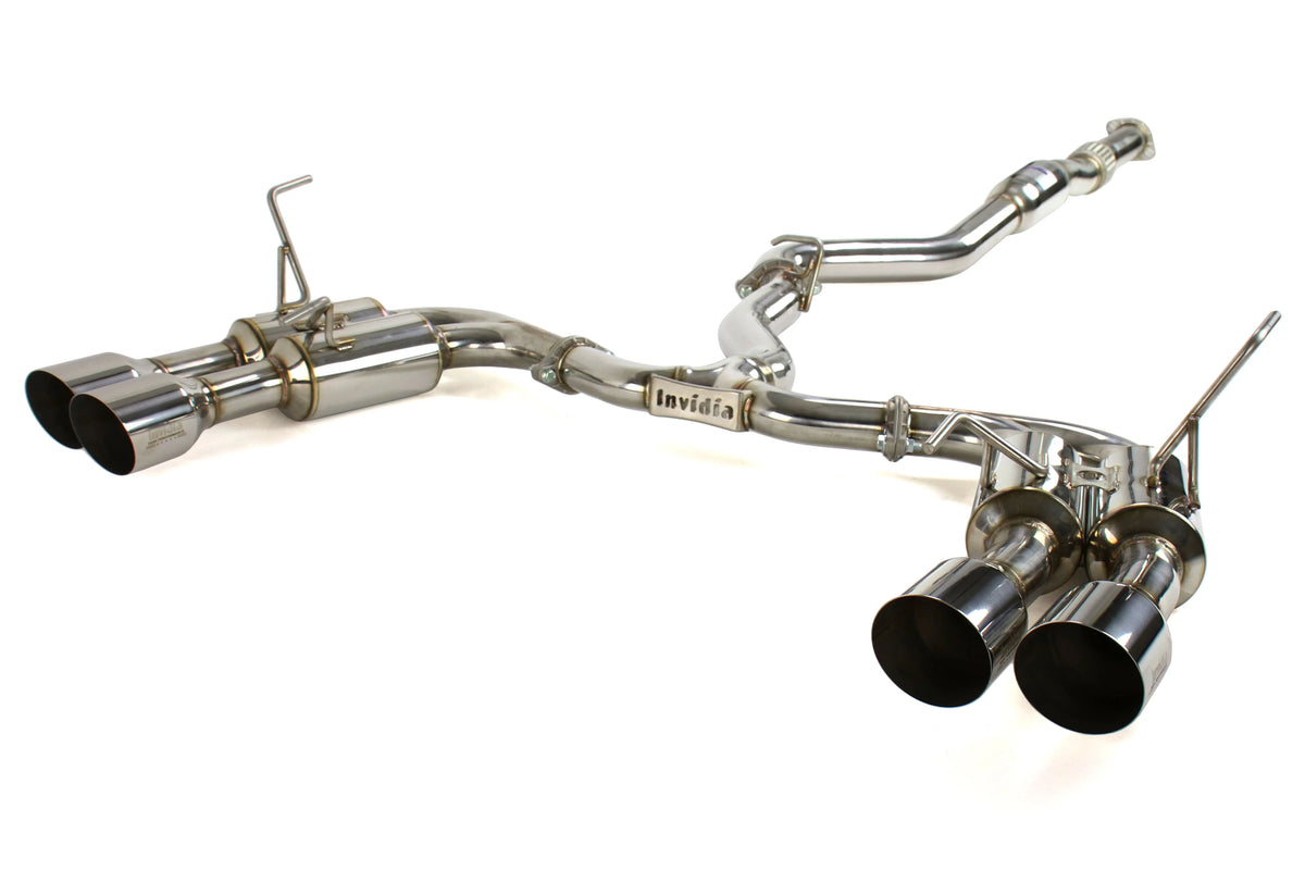 Invidia 11-14 Subaru WRX/STI Sedan Gemini/R400 Single Layer Quad Stainless Steel Tip Catback Exhaust