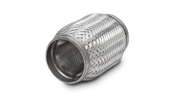 Vibrant SS Flex Coupling with Inner Braid Liner 2.25in inlet/outlet x 6in flex length - 62706