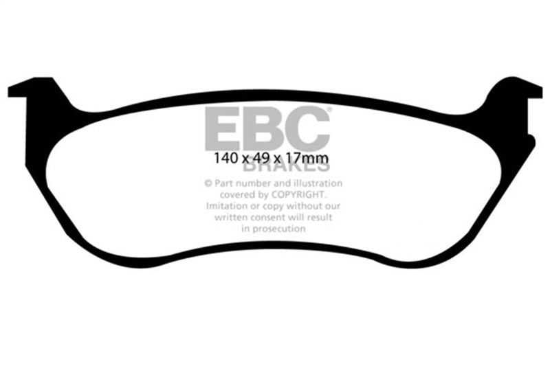 EBC 95-97 Ford Crown Victoria 4.6 (Phenolic PisTons) Ultimax2 Rear Brake Pads - UD690