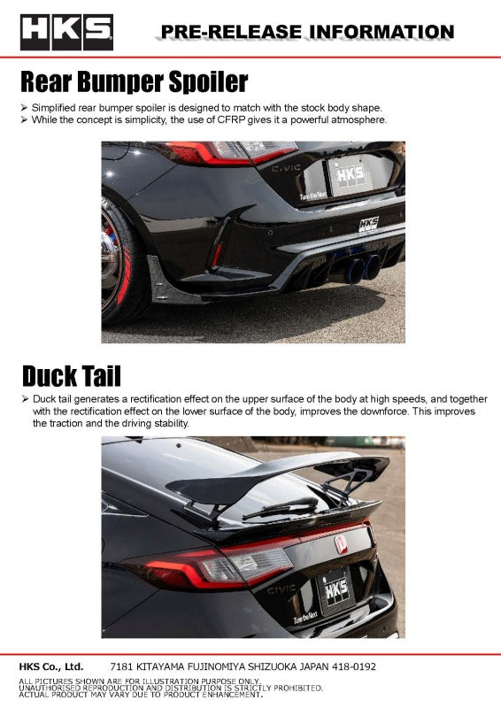HKS BODY KIT TYPE-S FL5 R-Spoiler - 53004-AH003