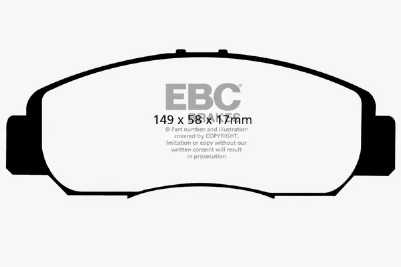 EBC 06-11 Acura CSX (Canada) 2.0 Yellowstuff Front Brake Pads - DP41669R