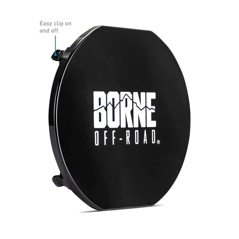 Borne Off-Road 7in Round Light Cover Black - BNLT-COV-RD7BK