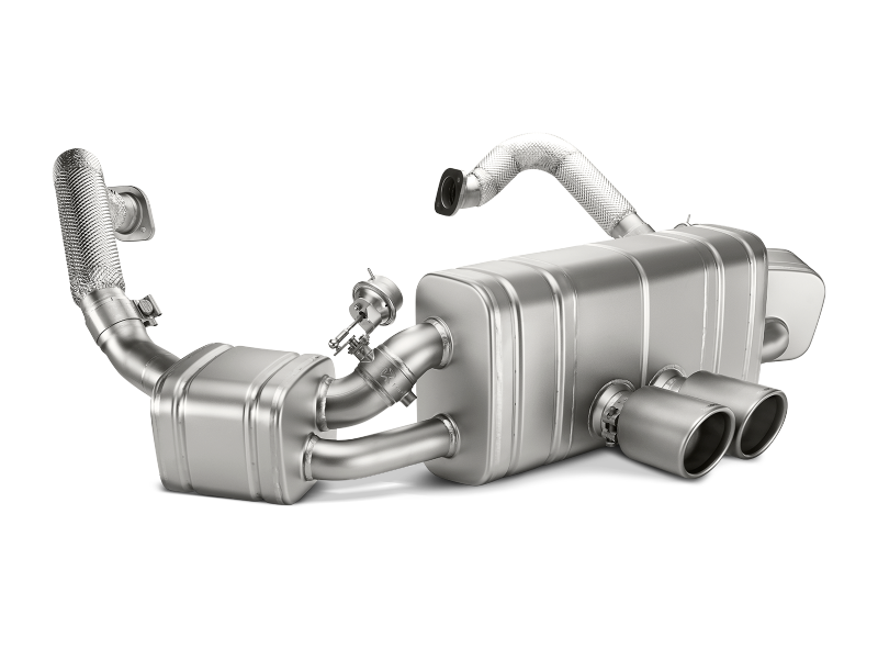 Akrapovic 16-16 Porsche Boxster Spyder / Cayman GT4 (981) Slip-On Line (Titanium) w/ Titanium Tips - S-PO981SO2-HT