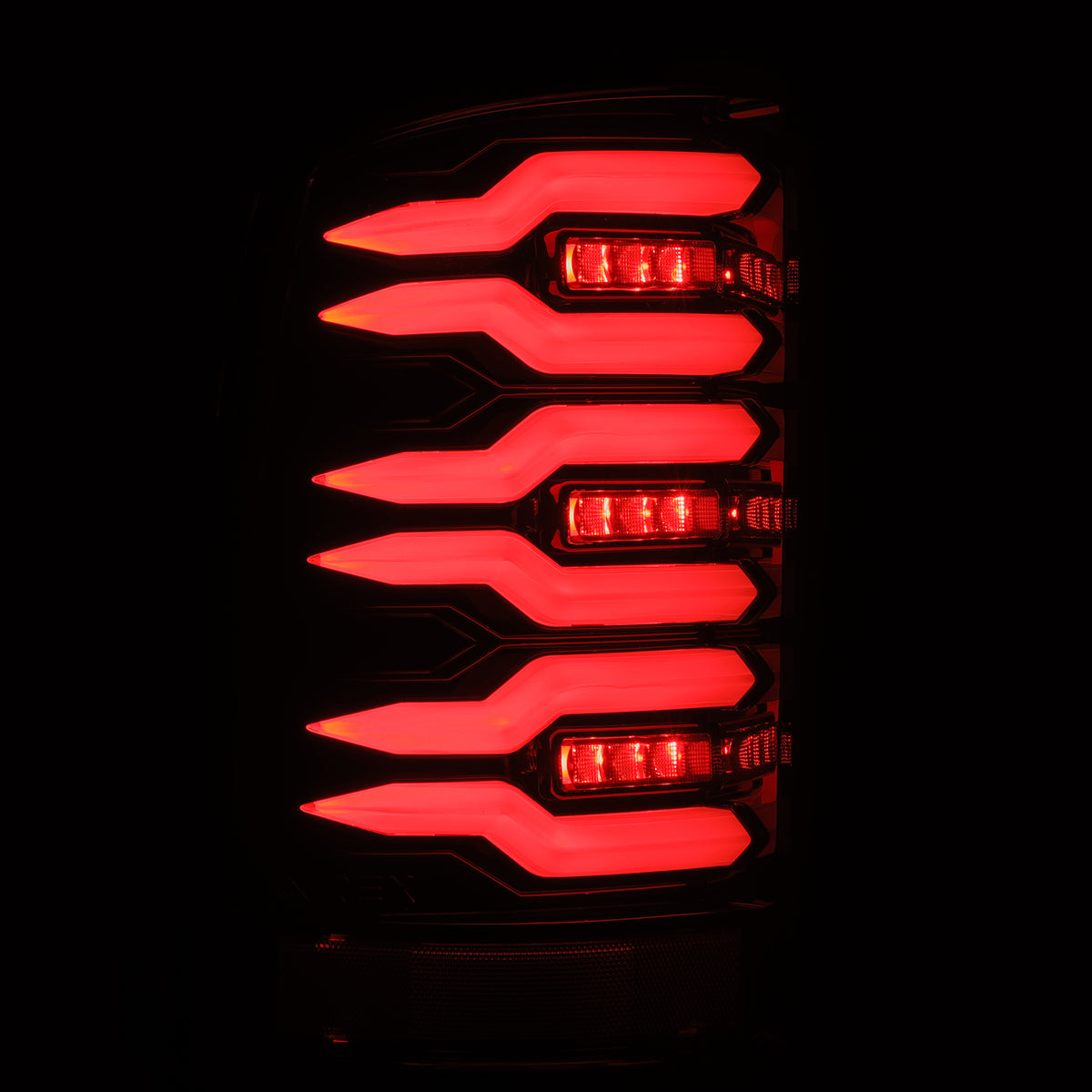 AlphaRex 07-13 GMC Sierra 1500/2500HD/3500HD Luxx Series LED Tail Lights - Alpha Black - 630070