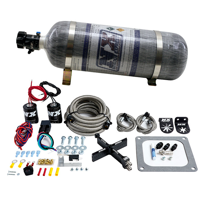 Nitrous Express 4500 Covert Crossbar Plate System Stage 6 50-300HP (12lb Bottle) - 63071-12