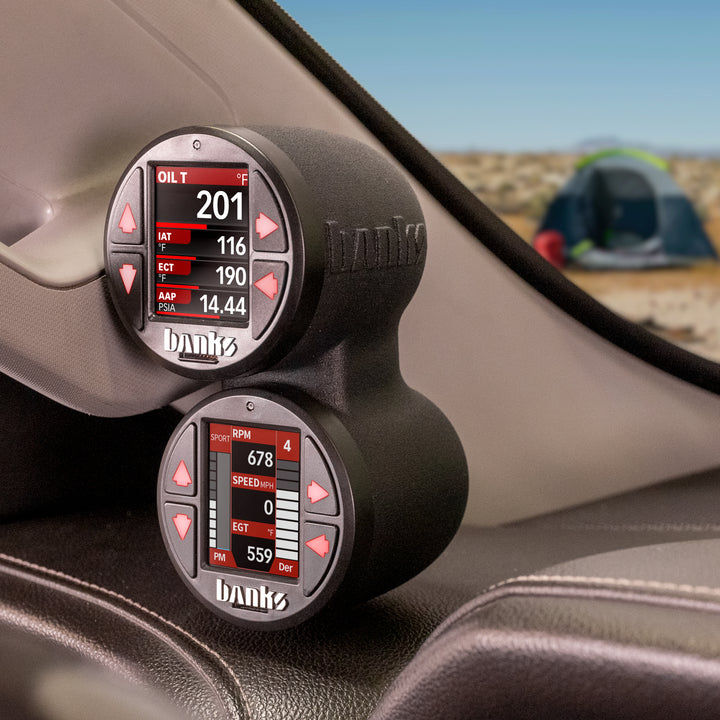 Banks Power 15-19 Chevrolet / GMC 2500/3500 iDash Stealth Dual Pod Mount - 63350