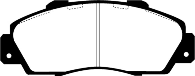EBC 97 Acura CL 3.0 Redstuff Front Brake Pads - DP3872C for 1991-2005 Acura NSX - angle view