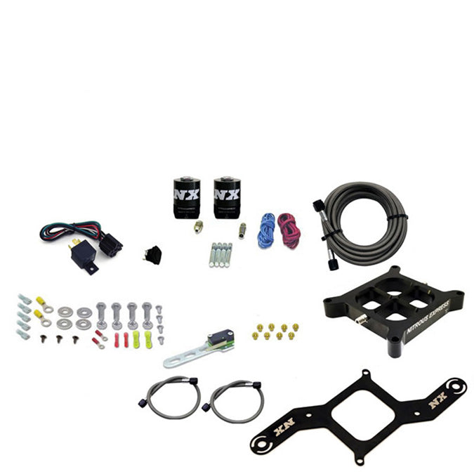 Nitrous Express Dry Dual Stage Billet Crossbar Plate System 100-1000hp (4150 Flange) w/o Bottle - 66242-00