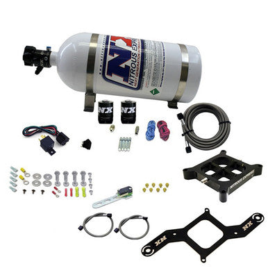 Nitrous Express Dry Single Entry Billet Crossbar Plate System 100-500hp (4150 Flange) w/o Bottle - 66142-00