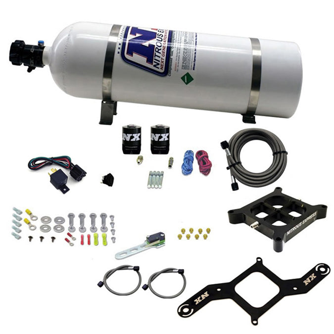 Nitrous Express 4500 Covert Crossbar Plate System Pro Power 100-500HP (15lb Bottle) - 63571-15