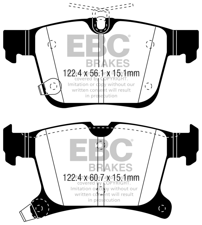 EBC 2016+ Chrysler Pacifica (RU) 3.6L Ultimax2 Rear Brake Pads - UD1901