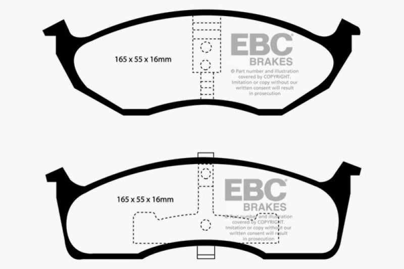 EBC 99-04 Chrysler 300M 3.5 Ultimax2 Front Brake Pads - UD730