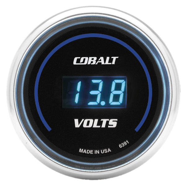 Autometer Cobalt 52mm Digital Voltmeter 8-19 Volts Gauge - 6391
