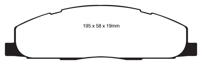 EBC 09-11 Dodge Ram 2500 Pick-up 5.7 2WD/4WD Ultimax2 Rear Brake Pads - UD1400