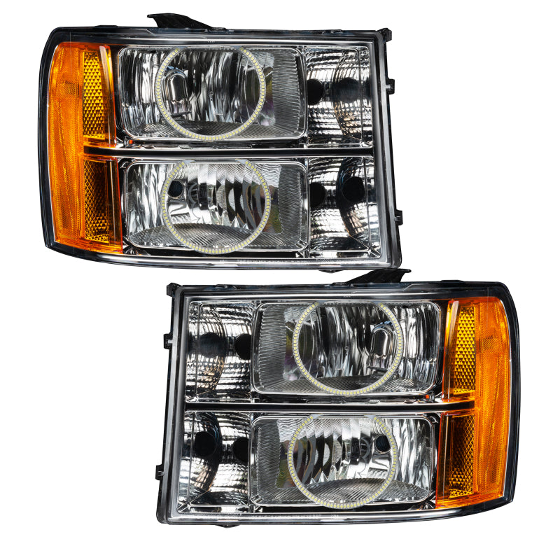 Oracle Lighting 07-13 GMC Sierra Pre-Assembled LED Halo Headlights - Blue SEE WARRANTY - 8165-002