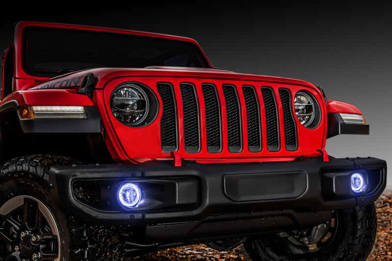 Oracle Jeep Wrangler JL/Gladiator JT LED Surface Mount Fog Light Halo Kit - ColorSHIFT SEE WARRANTY - 1215-333