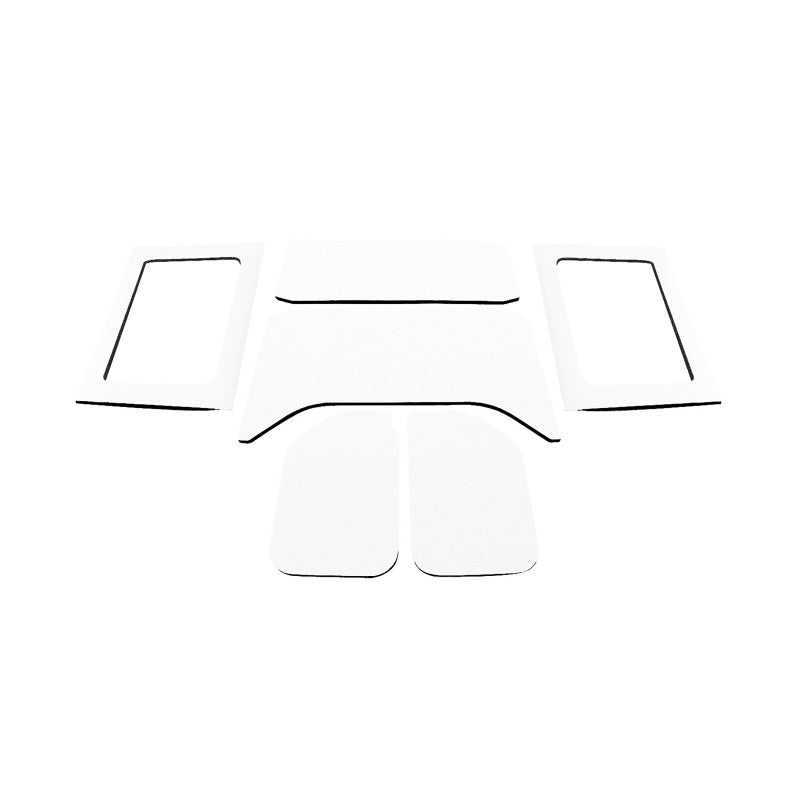 DEI 11-18 Jeep Wrangler JK 4-Door Boom Mat Complete Headliner Kit - 6 Piece - White - 50292