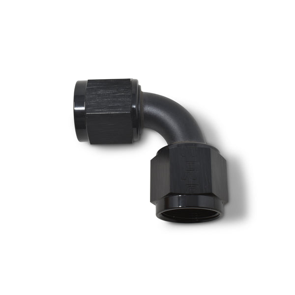Russell Swivel Coupler 90 Deg -10 An Blk Anodize - 640183 - front view