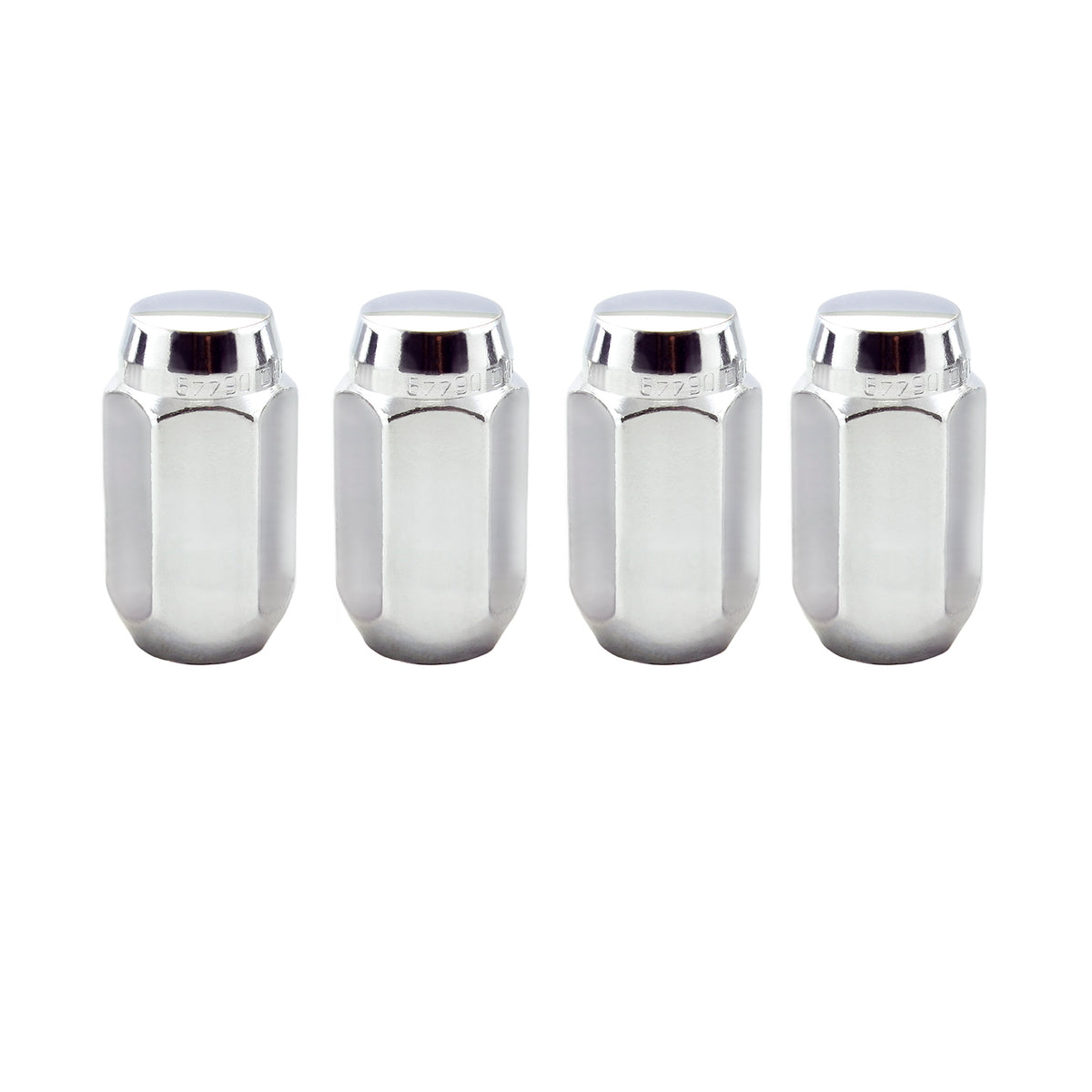 McGard Hex Lug Nut (Cone Seat) M12X1.75 / 13/16 Hex / 1.815in. Length (4-Pack) - Chrome - 64019