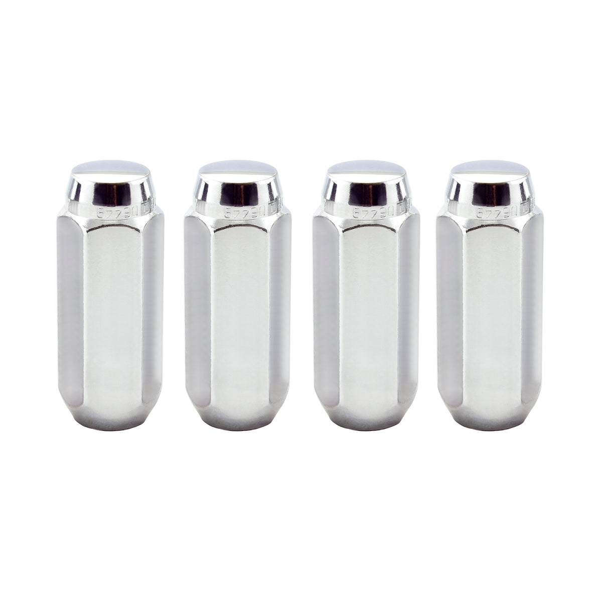 McGard Hex Lug Nut (Cone Seat / Duplex) M14X2.0 / 13/16 Hex / 2.25in. Length (4-Pack) - Chrome - 64020