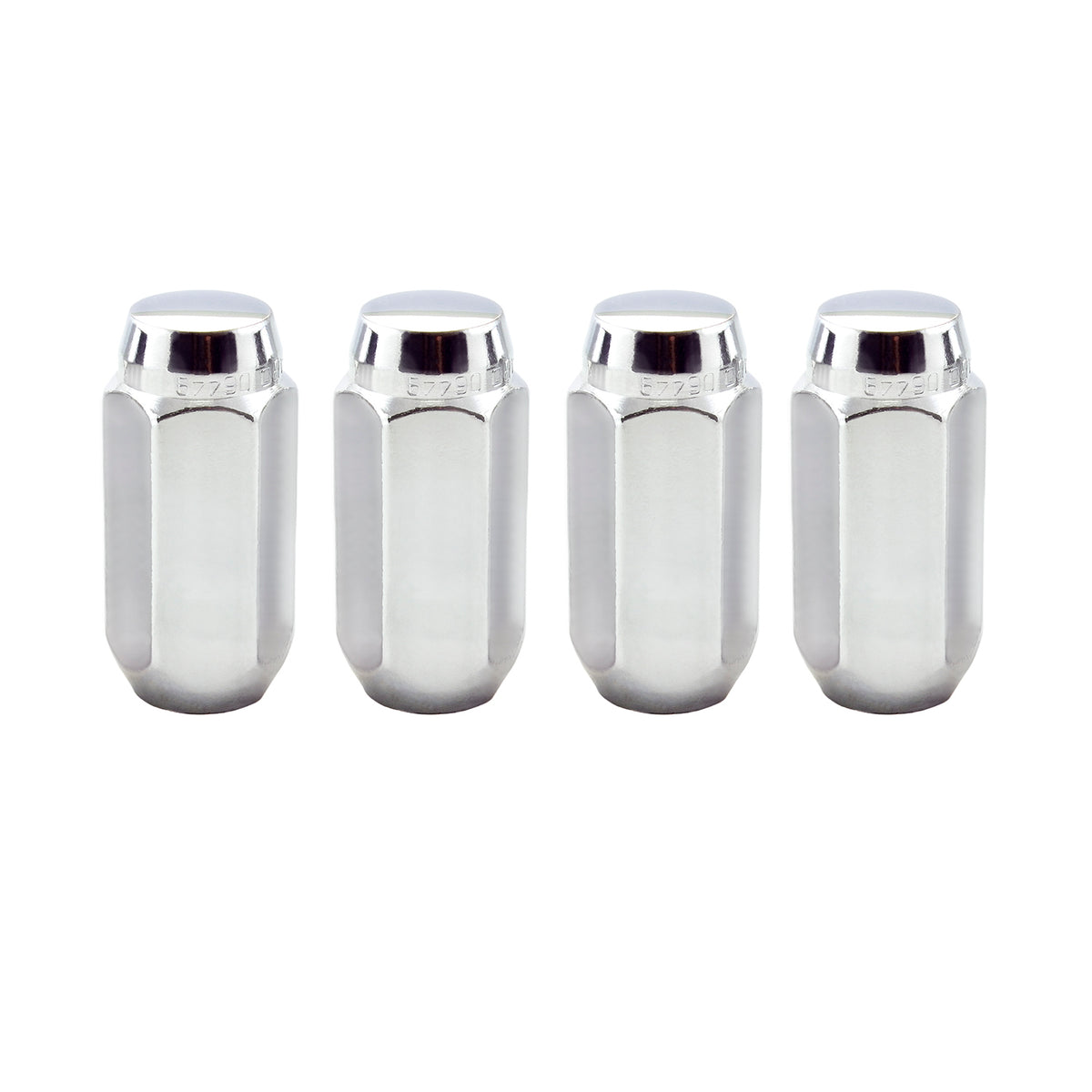 McGard Hex Lug Nut (Cone Seat) M14X1.5 / 13/16 Hex / 1.945in. Length (4-Pack) - Chrome - 64021