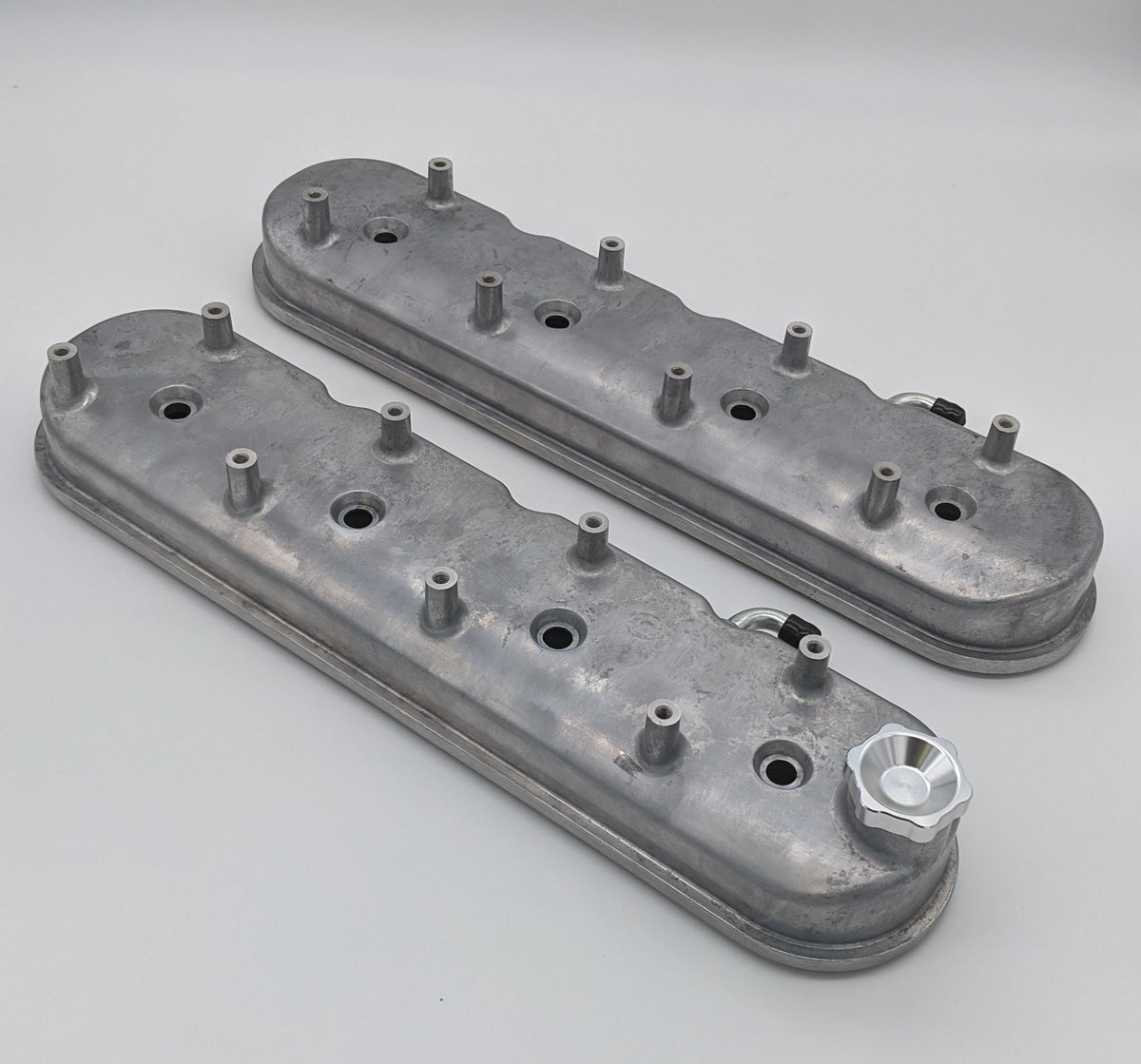 Granatelli 96-22 GM LS Tall Valve Cover w/Integral Angled Coil Mounts - Cast Finish - 640360