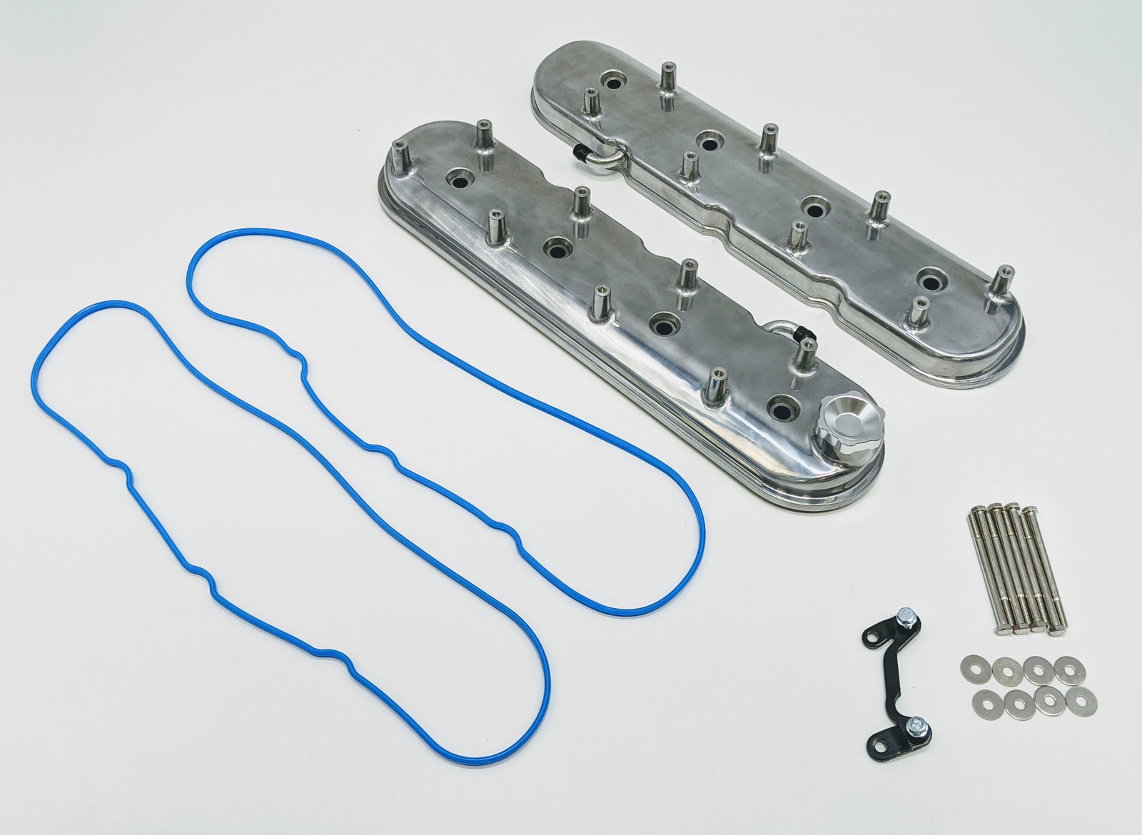 Granatelli 96-22 GM LS Standard Height Valve Cover w/Angled Coil Mount - Polished (Pair) - 640366