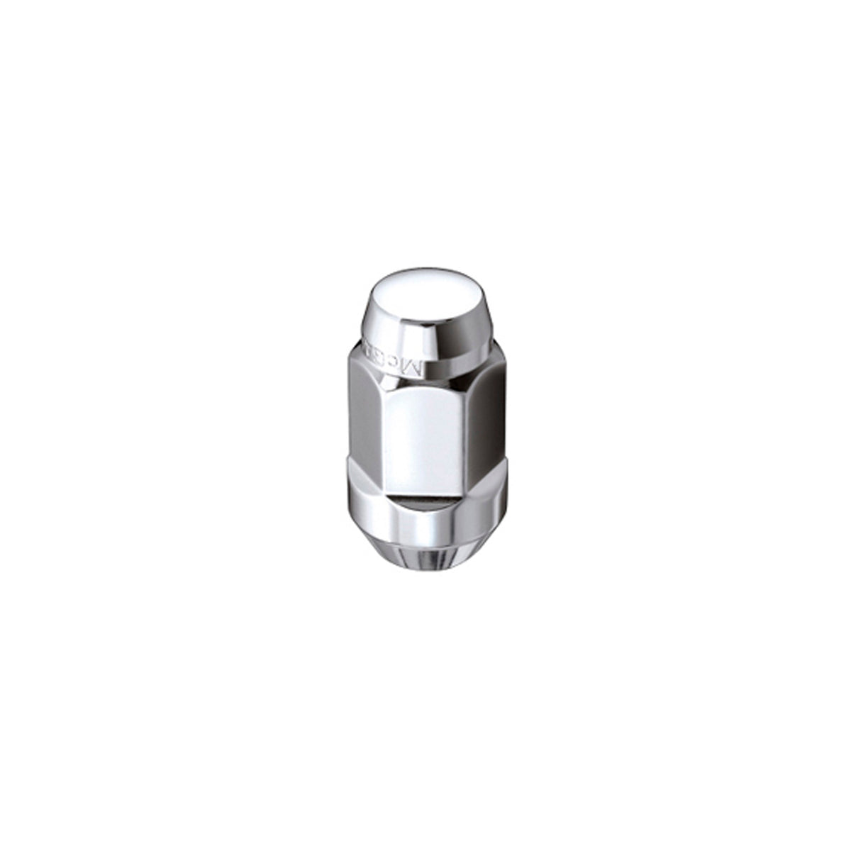 McGard Hex Lug Nut (Cone Seat Bulge Style) M14X1.5 / 22mm Hex / 1.635in. Length (4-Pack) - Chrome - 64073