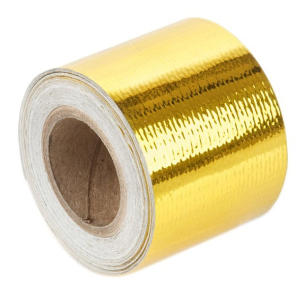 Torque Solution Gold Reflective Heat Tape 1.5in x 15ft - TS-GT-1.5X15 by Torque Solution