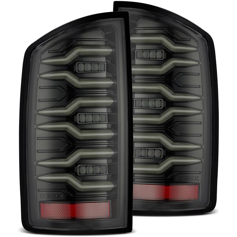 AlphaRex 02-06 Dodge Ram1500/03-06 Dodge Ram 2500/3500 Truck LUXX-Series LED Tail Lights Alpha-Black