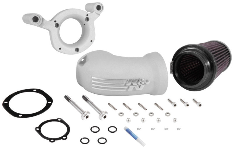 K&amp;N 08-17 Harley Davidson Touring Models Performance Air Intake System Silver - 57-1134S