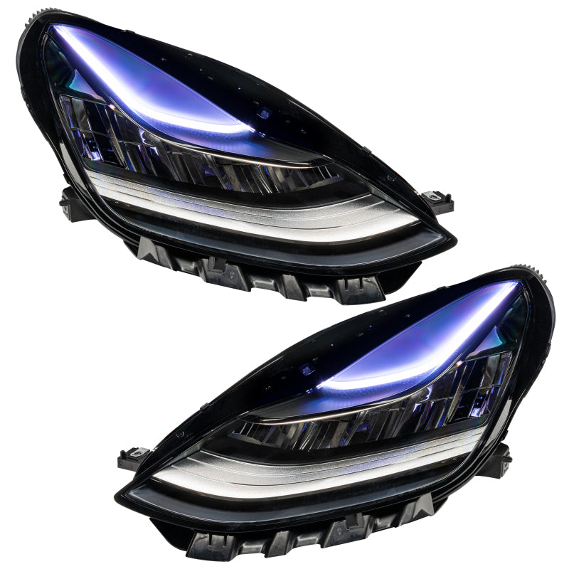Oracle 17-21 Tesla Model 3 Headlight DRL Upgrade Kit - ColorSHIFT w/ BC1 Controller SEE WARRANTY - 1286-335