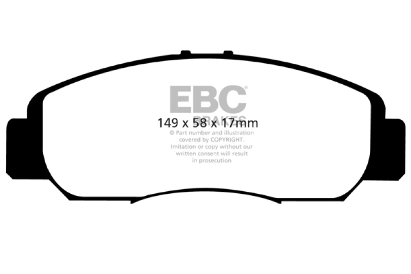 EBC 06-11 Acura CSX (Canada) 2.0 Yellowstuff Front Brake Pads - DP41669R
