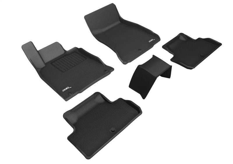 3D MAXpider 2019-2023 Genesis G70 RWD Kagu 1st &amp; 2nd Row Floormat - Black - L1GS00501509