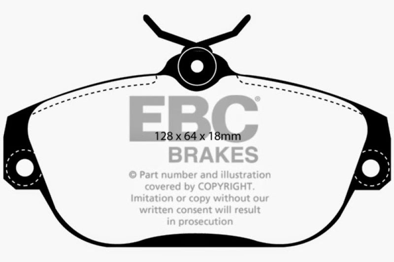 EBC 91-93 Volvo 740 2.3 (ABS) (Girling) Ultimax2 Front Brake Pads - UD634