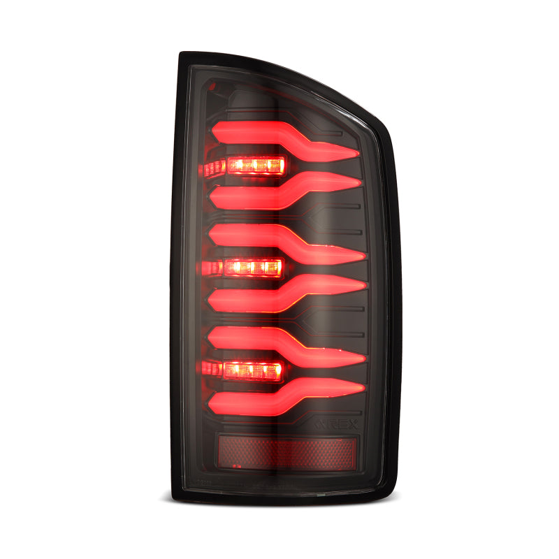AlphaRex 07-08 Dodge Ram1500/07-09 Dodge Ram 2500+3500 Luxx-Series LED Tail Lights(Pair) Alpha Black - 641050