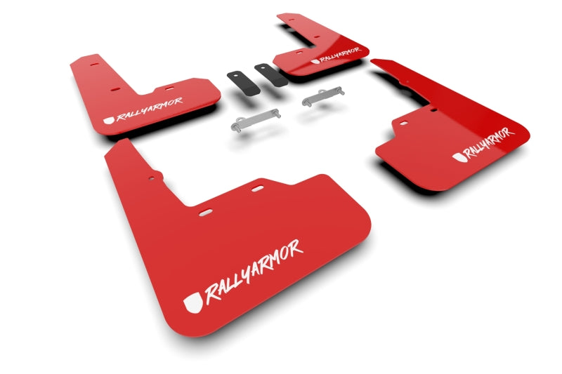 Rally Armor 2022+ Subaru WRX Red UR Mud Flap Altered Font White Logo - MF92-UR-RD/WH-X