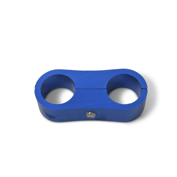 Russell Hose Separator For -6 Braided Hose Blue Anodize (2 Pack) - 654302 - front view