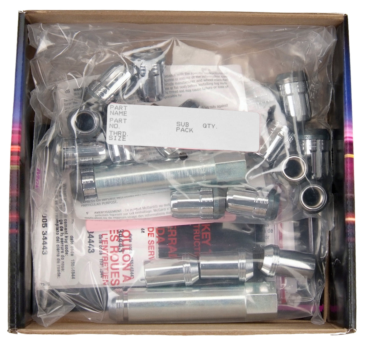 McGard SplineDrive Tuner 4 Lug Install Kit w/Locks & Tool (Cone) M12X1.25 / 13/16 Hex - Chrome - 65454