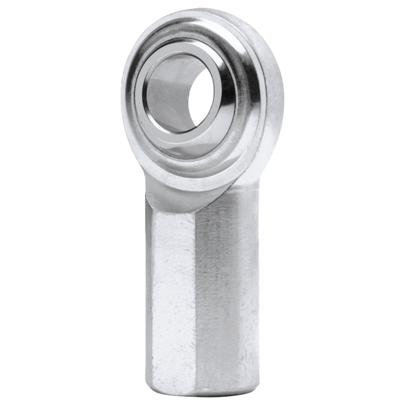 QA1 G Series 2-Pc Rod End - Female/Left Hand - 16mm Bore x M16x2.0 - Stainless Steel w/PTFE - MGFL16T