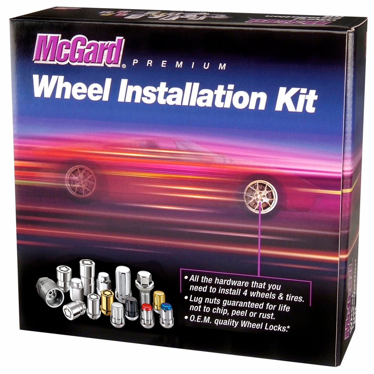 McGard SplineDrive Tuner 5 Lug Install Kit w/Locks & Tool (Cone) M14X1.5 / 1in. Hex - Chrome - 65510