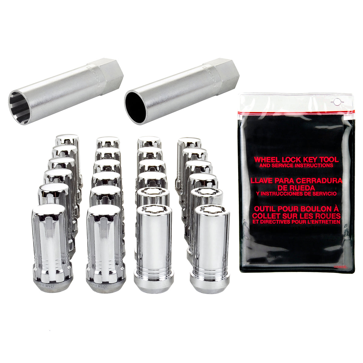 McGard SplineDrive Tuner 6 Lug Install Kit w/Locks & Tool (Cone) M14X1.5 / 22mm Hex - Chrome - 65630