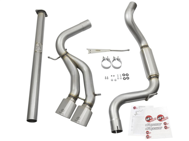 aFe POWER Takeda 3in 304 SS Cat-Back Exhaust w/ Polished Tips 13-17 Ford Focus ST L4-2.0L (t) - 49-33083-P